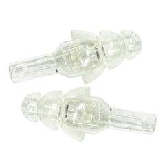Etymotic ER20 earplugs assembled, ready for use with high-fidelity protection