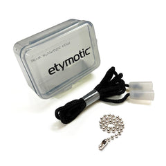 Etymotic ER20 earplugs in case, portable protection for travel