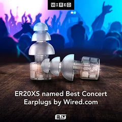 Etymotic ER20XS concert-use earplugs suitable for venues and festivals.