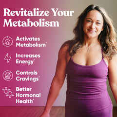 Eu Natural Metabolism for Her capsules closeup for convenient daily use