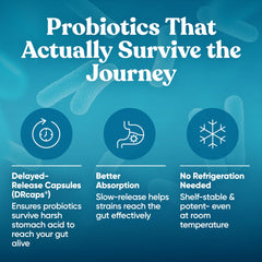 Pregnant woman taking Momma Prenatal Probiotics for digestive comfort.