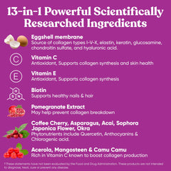 Move & Glow capsules inside view with focus on clean vegetarian formula for skin and joints.