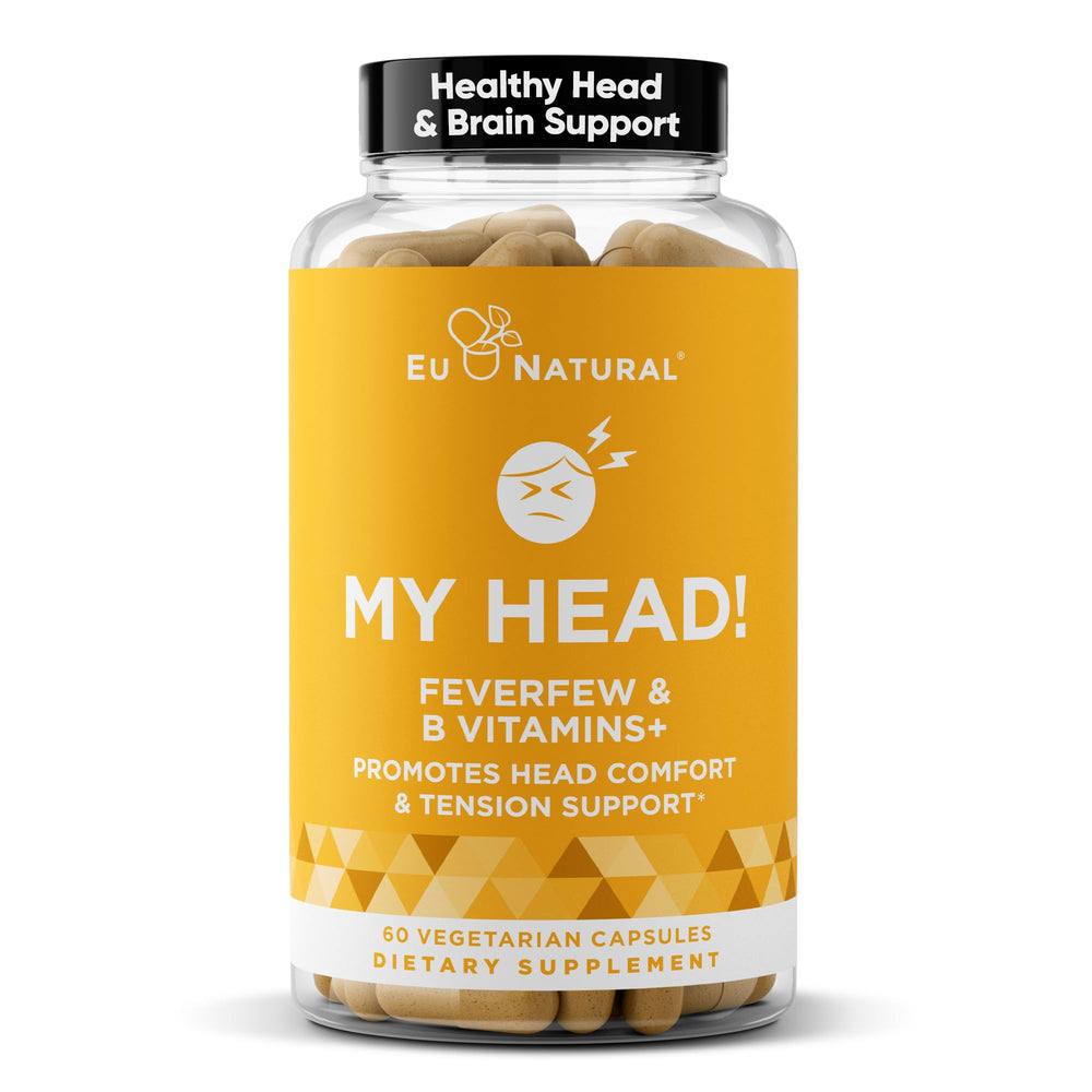 Eu Natural My Head bottle with capsules for daily head support and focus.