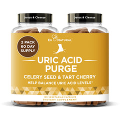 Eu Natural Purge Uric Acid Flush bottle ready for daily detox support.