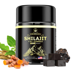 Eullsi Pure Shilajit gummies bottle front with berry flavor for daily energy.