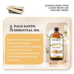 EUQEE Palo Santo amber glass bottle protects oil quality from light