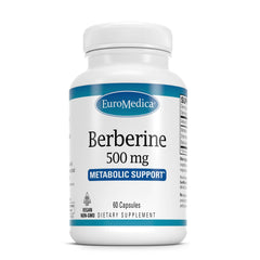 EuroMedica Berberine 500 mg bottle for metabolic support and daily wellness