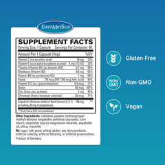 EuroMedica Sucontral D capsules close-up—easy-to-swallow vegan capsules.