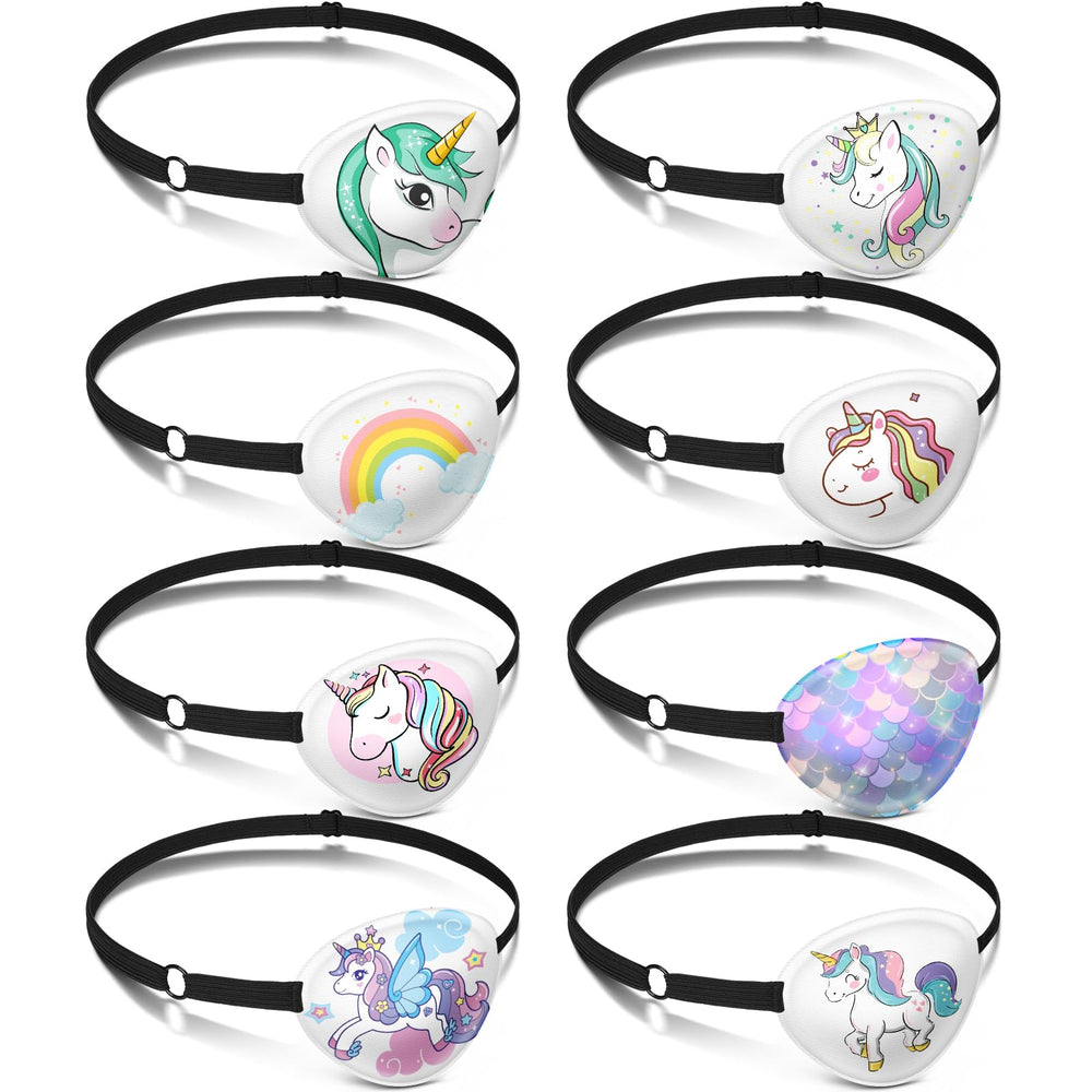 Parche ocular Eurzom unicornio para niños, diseño colorido para juego y uso diario.