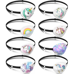 Parche ocular Eurzom unicornio para niños, diseño colorido para juego y uso diario.