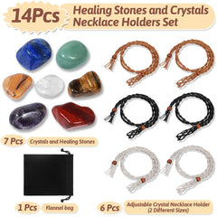 Evatage black crystal cage necklace securely holds a crystal