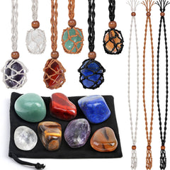 Evatage 7 chakra crystals set ready for meditation and energy balance