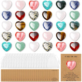 Evatage heart crystals 30-pcs set for meditation and energy balance.