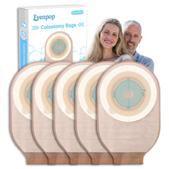 Evenpop colostomy bag with soft fabric for gentle skin contact