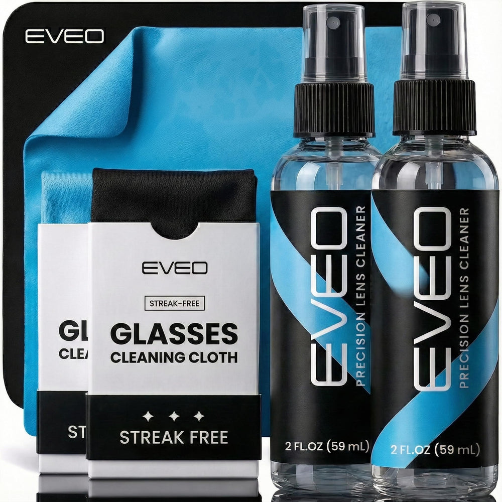 EVEO eyeglass cleaner spray no-streak lenses for on-the-go clarity