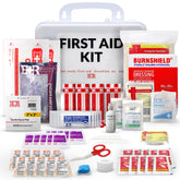 Ever Ready First Aid 10-Person Kit in a durable wall-mount case for quick access.