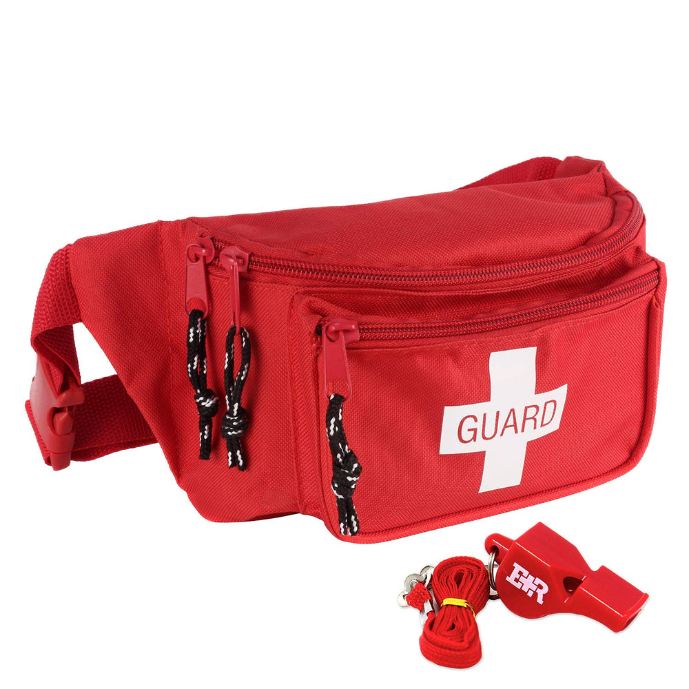 Ever Ready First Aid fanny pack with three compartments for organized beach first aid supplies