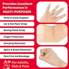 Ever Ready First Aid self-adherent wrap on fingers for gentle adhesion