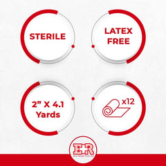 Ever Ready First Aid sterile packaging box on display, emphasizing hygiene readiness.