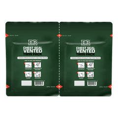 Twin pack vented chest seal with Quick Tear foil pouch for rapid access.