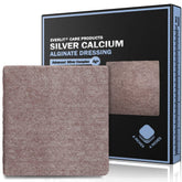 EVERLIT AG Silver Calcium Alginate Dressing close-up highlights absorbency for exudate management.