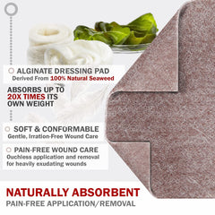 EVERLIT AG Silver Calcium Alginate Dressing gel formation forms a cohesive layer over the wound.