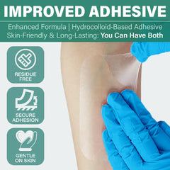 Everlit Care waterproof sterile dressing forming a barrier against moisture and contaminants.