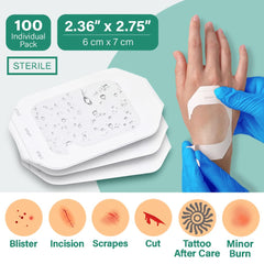 Everlit Care window frame wound cover on a post-surgical site for visibility and protection.
