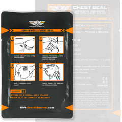 Everlit chest dressing with adhesive seal provides secure coverage in tough conditions.