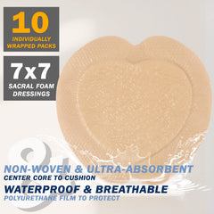 Everlit Sacrum Foam Dressing adhesive border detail for secure, gentle wound sealing.
