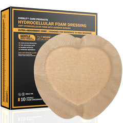 Everlit Sacrum Foam Dressing close-up of sterile packaging for safe wound care.