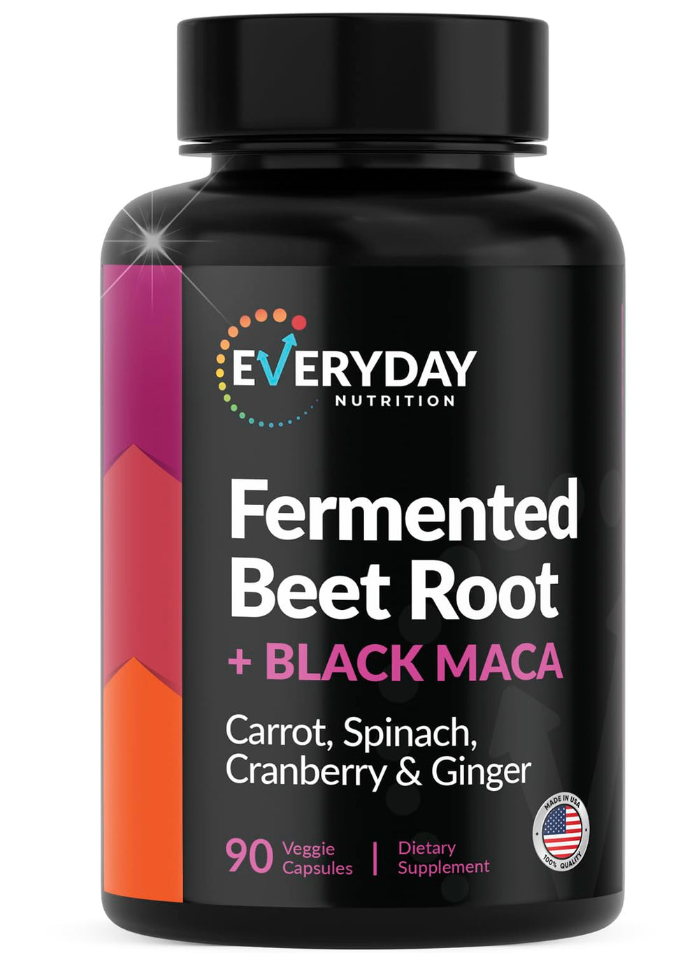 EVERYDAY NUTRITION Organic Fermented Beet Root bottle supports daily energy and vitality.