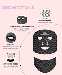EVFOFO infrared 850nm light mask delivering warm, relaxing home therapy sessions