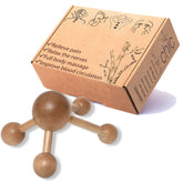 EVIDECO masajeador de mano de madera natural para relajar músculos.