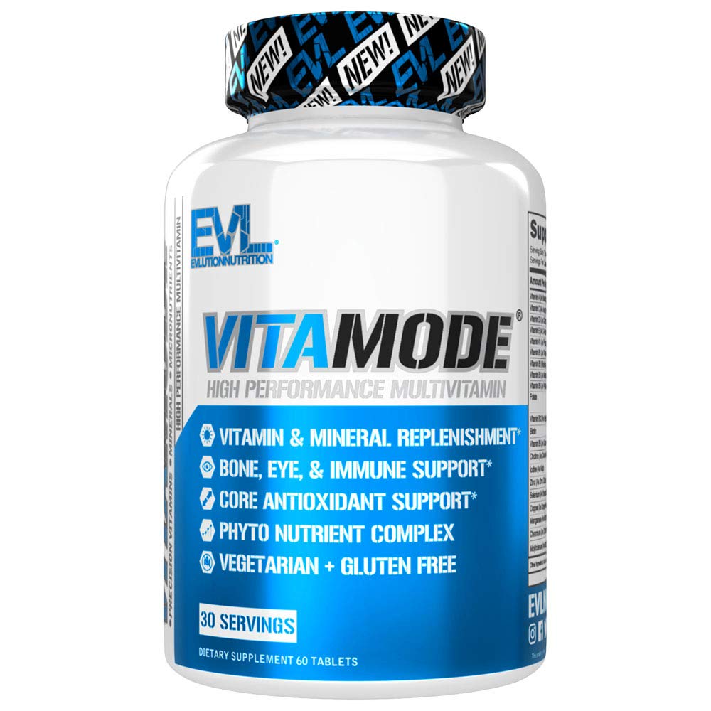 EVL Advanced Daily Multivitamin for Men bottle promoting a full nutrient blend for daily wellness.