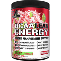 EVL BCAA Lean Energy Powder Cherry Limeade can for clean energy and lean recovery.