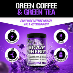 Pouring EVL BCAAs Energy powder into water for quick hydration