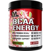 EVL BCAAs energy powder scoop for quick pre-workout boost.