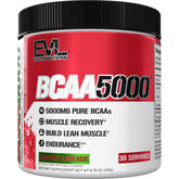 EVL BCAAs Cherry Limeade tub closeup, supports post-workout recovery.