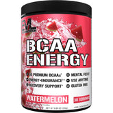 EVL BCAA Watermelon powder tub for refreshing post-workout recovery