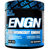 EVL ENGN Blue Raz tub ready for focused energy before workouts.