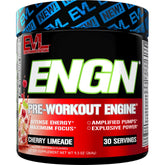 EVL Intense Pre Workout tub front label highlighting energizing formula for sharper focus.