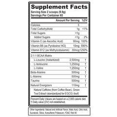 EVL BCAAs scoop close-up with powder texture for easy mix