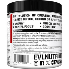 EVL Creatine Energy scoop dispersion for consistent training energy