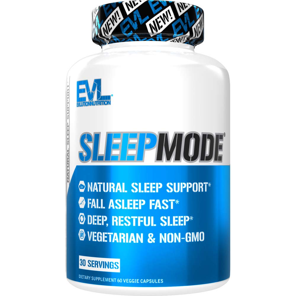 EVLUTION Herbal Complex Sleep bottle showcasing SleepMode blend for restful nights.