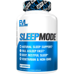 EVLUTION Herbal Complex Sleep bottle showcasing SleepMode blend for restful nights.