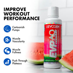 Evogen EVP AQ label and jar illustrating easy mixing and quick energy