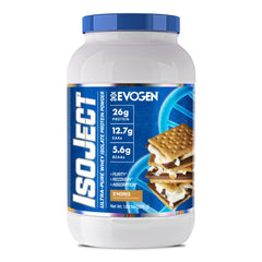 Evogen Isoject bottle being poured to highlight premium isolate and fast absorption.