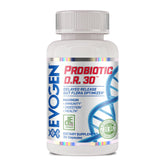 Evogen Probiotic D.R. 30 bottle showing 30B CFUs for balanced gut health