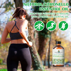 EVOKE OCCU Citronella oil spray bottle demonstrates versatile mist for skin and spaces.
